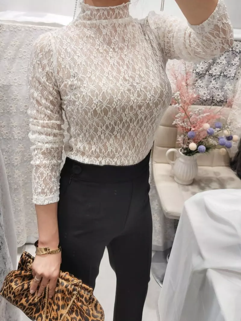 Gratia - Korean Women Fashion - #momslook - Less Turtleneck Tee - 11