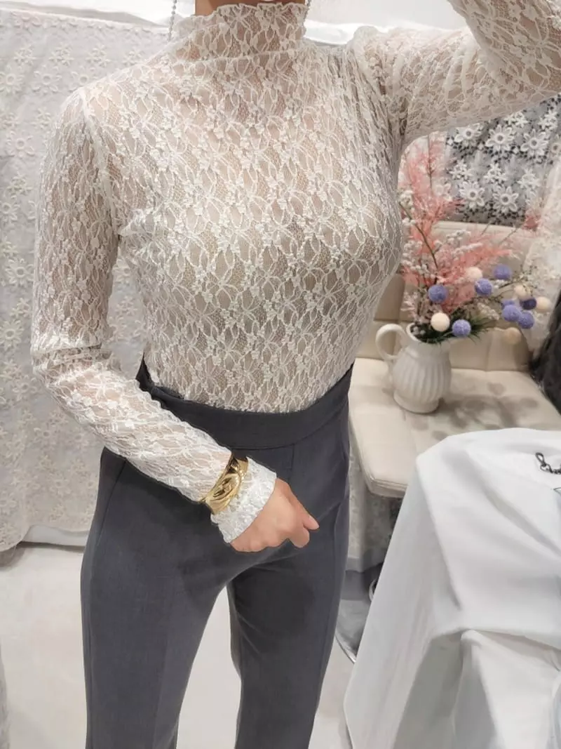 Gratia - Korean Women Fashion - #momslook - Less Turtleneck Tee - 9