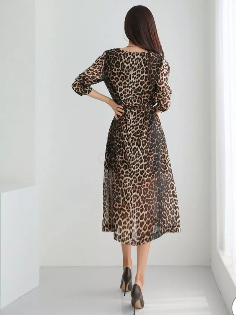 Gratia - Korean Women Fashion - #momslook - Leopard One-piece - 8