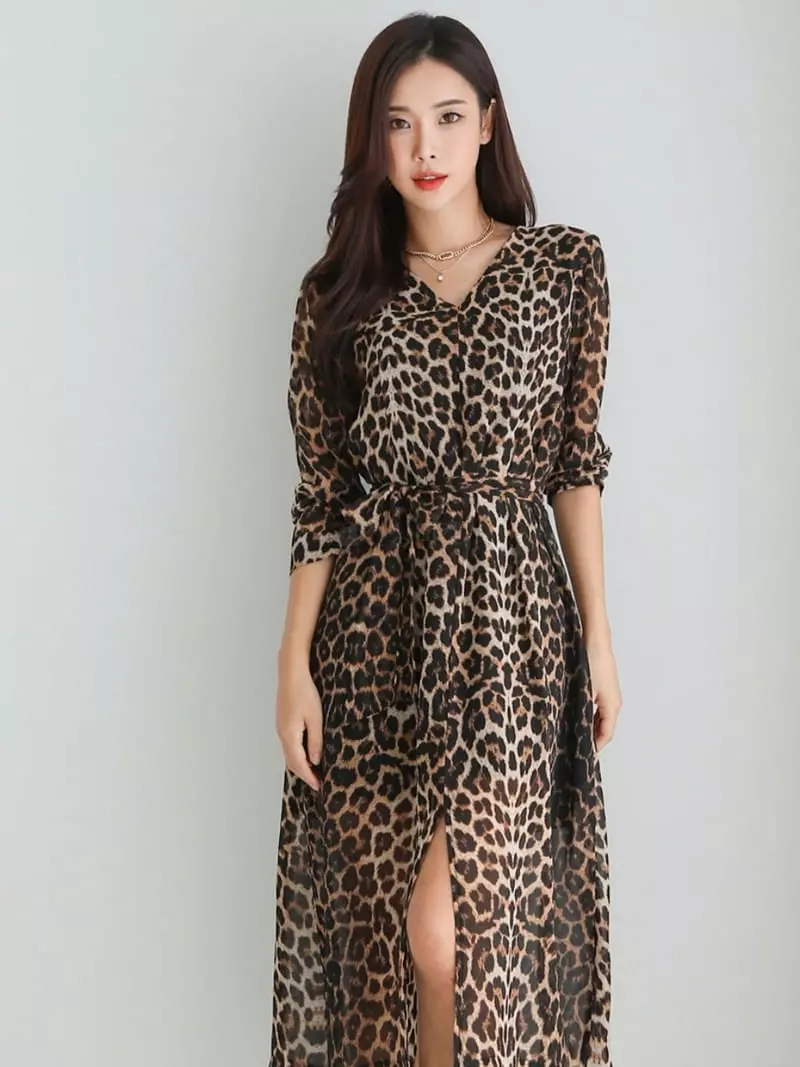 Gratia - Korean Women Fashion - #momslook - Leopard One-piece - 9