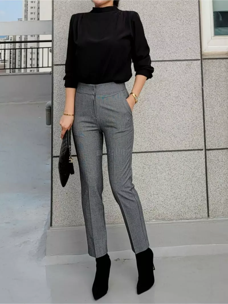 Gratia - Korean Women Fashion - #momslook - Mont Check Span Pants