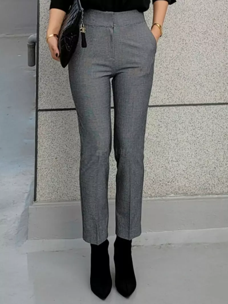 Gratia - Korean Women Fashion - #momslook - Mont Check Span Pants - 2