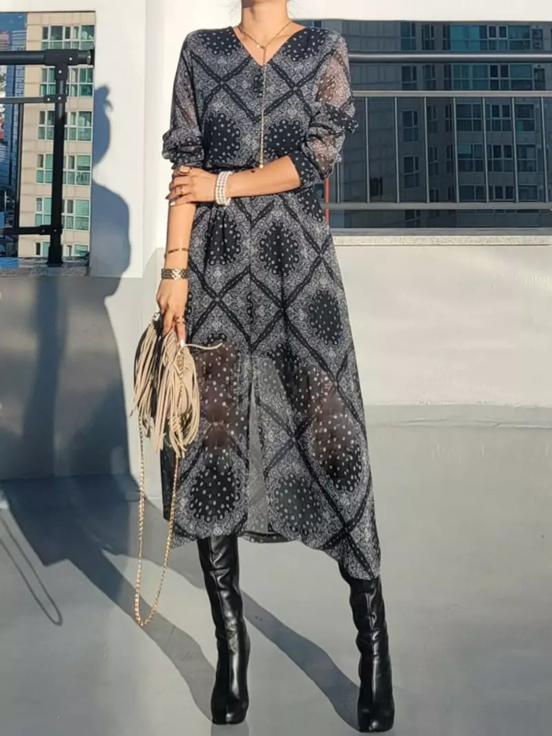 Gratia - Korean Women Fashion - #momslook - Lowell Long One-piece - 2