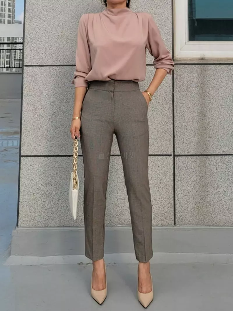 Gratia - Korean Women Fashion - #pursuepretty - Mont Check Span Pants - 7