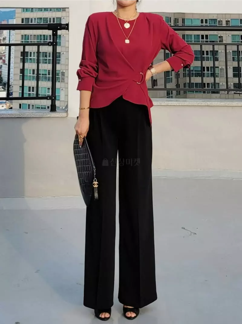 Gratia - Korean Women Fashion - #pursuepretty - D Ring Blouse - 5