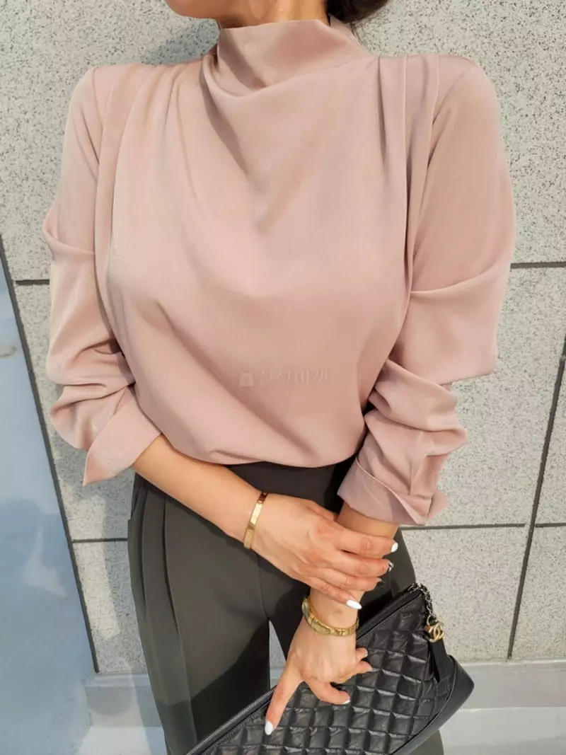 Gratia - Korean Women Fashion - #restrostyle - Shine Blouse - 7