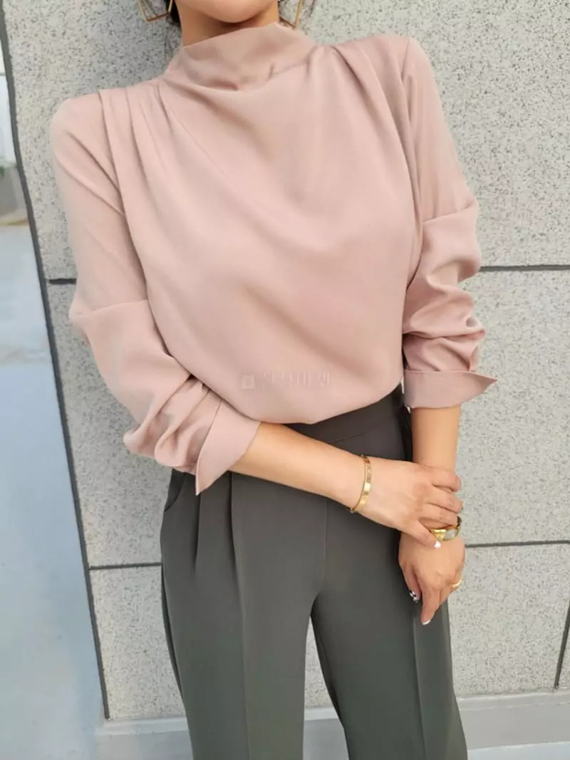 Gratia - Korean Women Fashion - #romanticstyle - Shine Blouse - 8