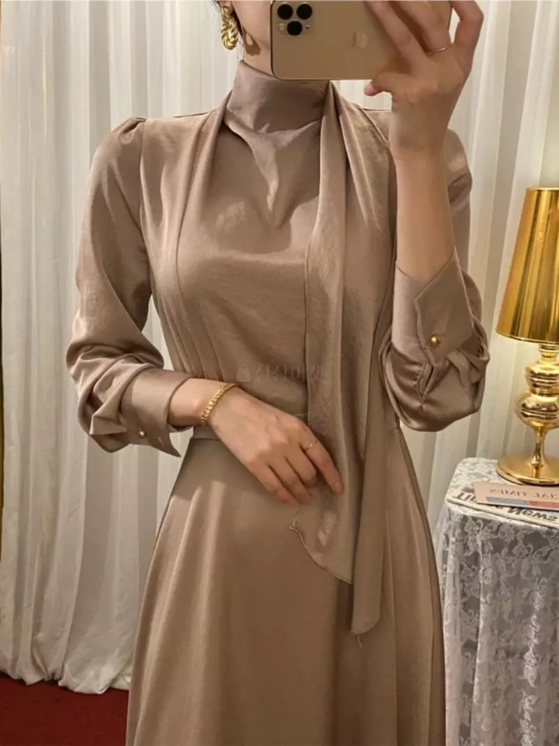 Gratia - Korean Women Fashion - #vintageinspired - Doche One-piece - 11