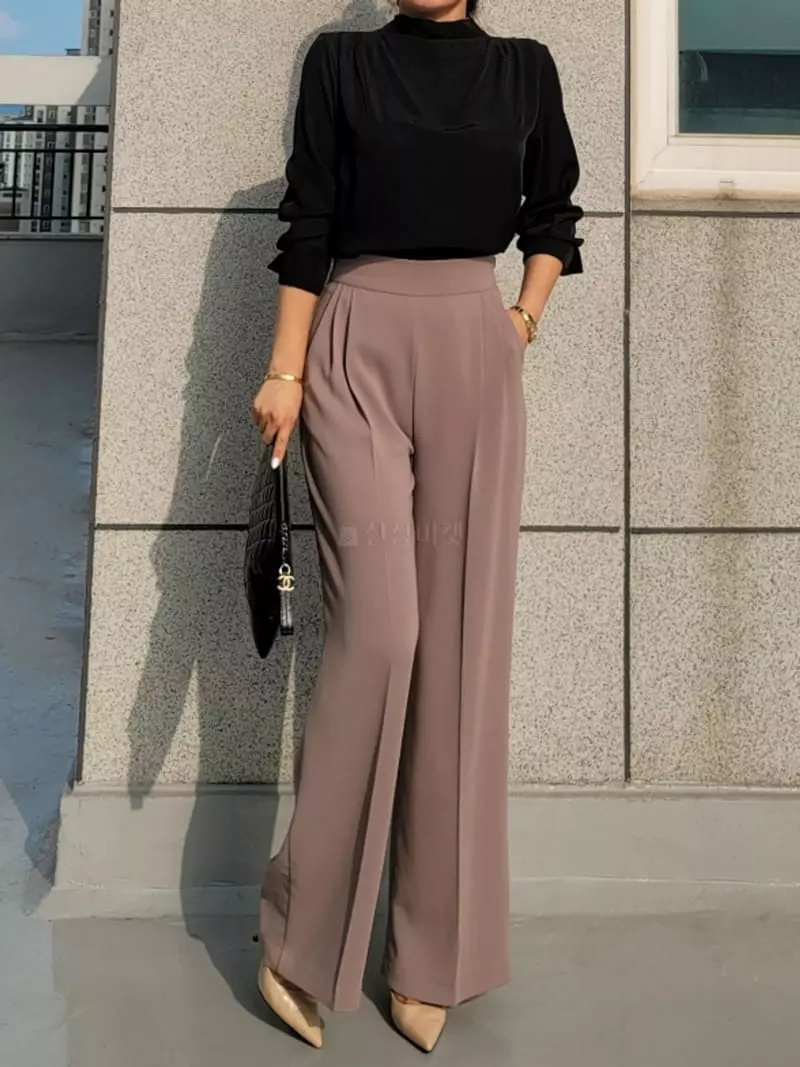 Gratia - Korean Women Fashion - #vintageinspired - Labang Wide Pants