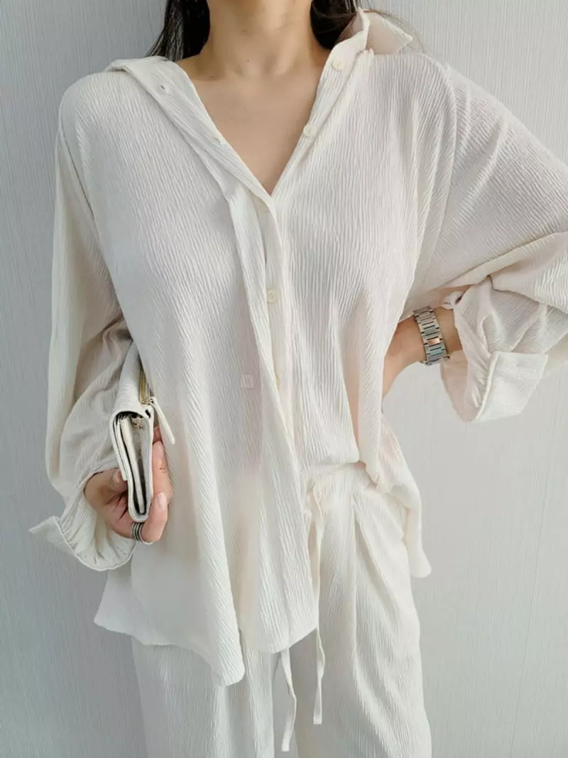 Gratia - Korean Women Fashion - #womensfashion - Easy Wrinkle Blouse