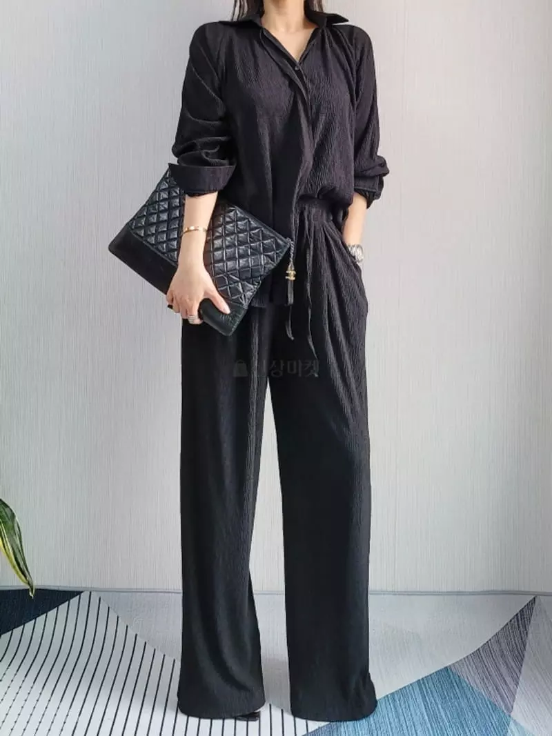 Gratia - Korean Women Fashion - #womensfashion - Easy Wrinkle Blouse - 11