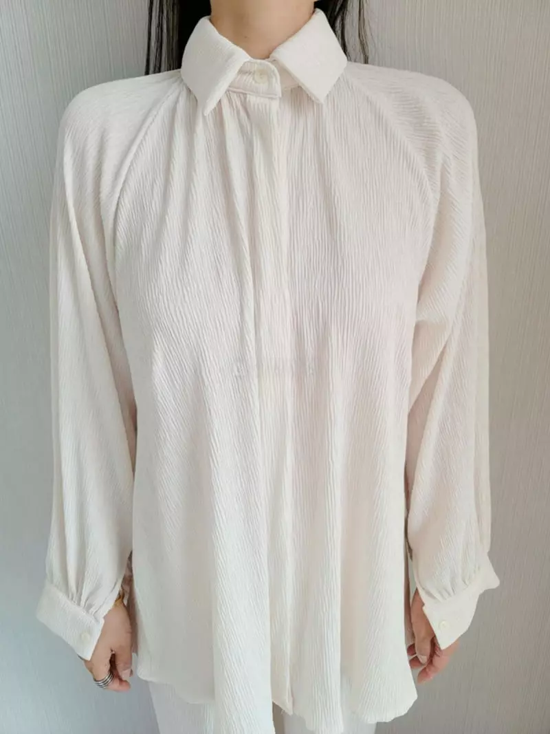 Gratia - Korean Women Fashion - #womensfashion - Easy Wrinkle Blouse - 5