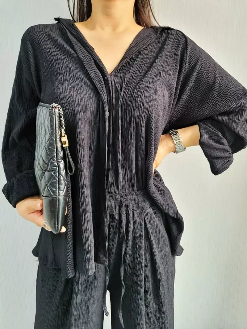 Gratia - Korean Women Fashion - #womensfashion - Easy Wrinkle Blouse - 7
