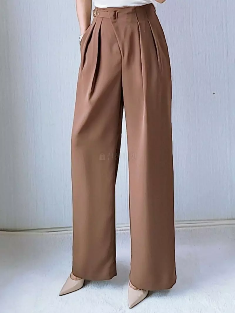 Gratia - Korean Women Fashion - #momslook - French Wide Pants - 4