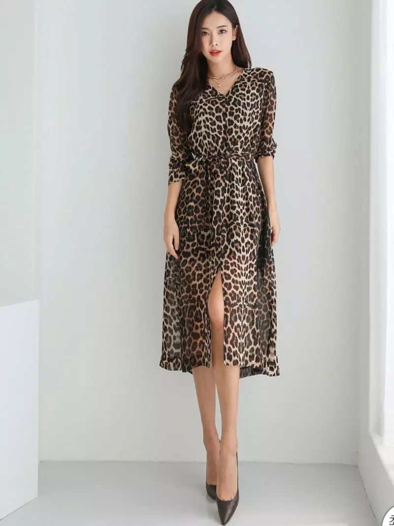 Gratia - Korean Women Fashion - #womensfashion - Leopard One-piece - 11