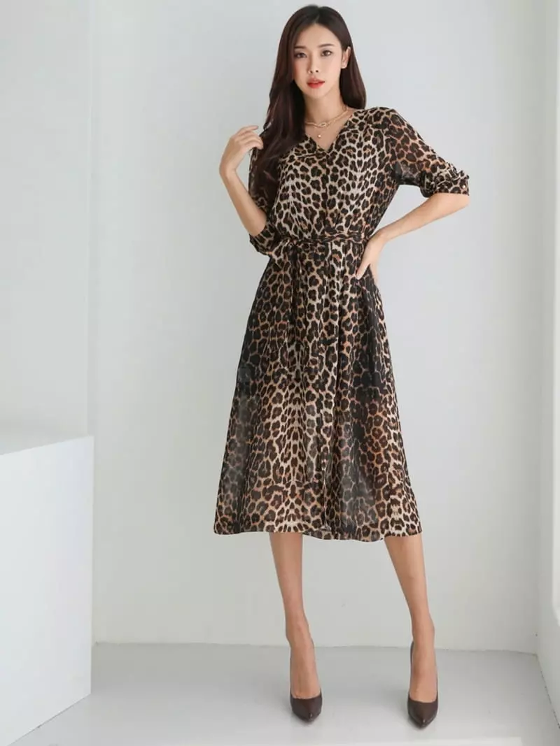 Gratia - Korean Women Fashion - #womensfashion - Leopard One-piece - 7