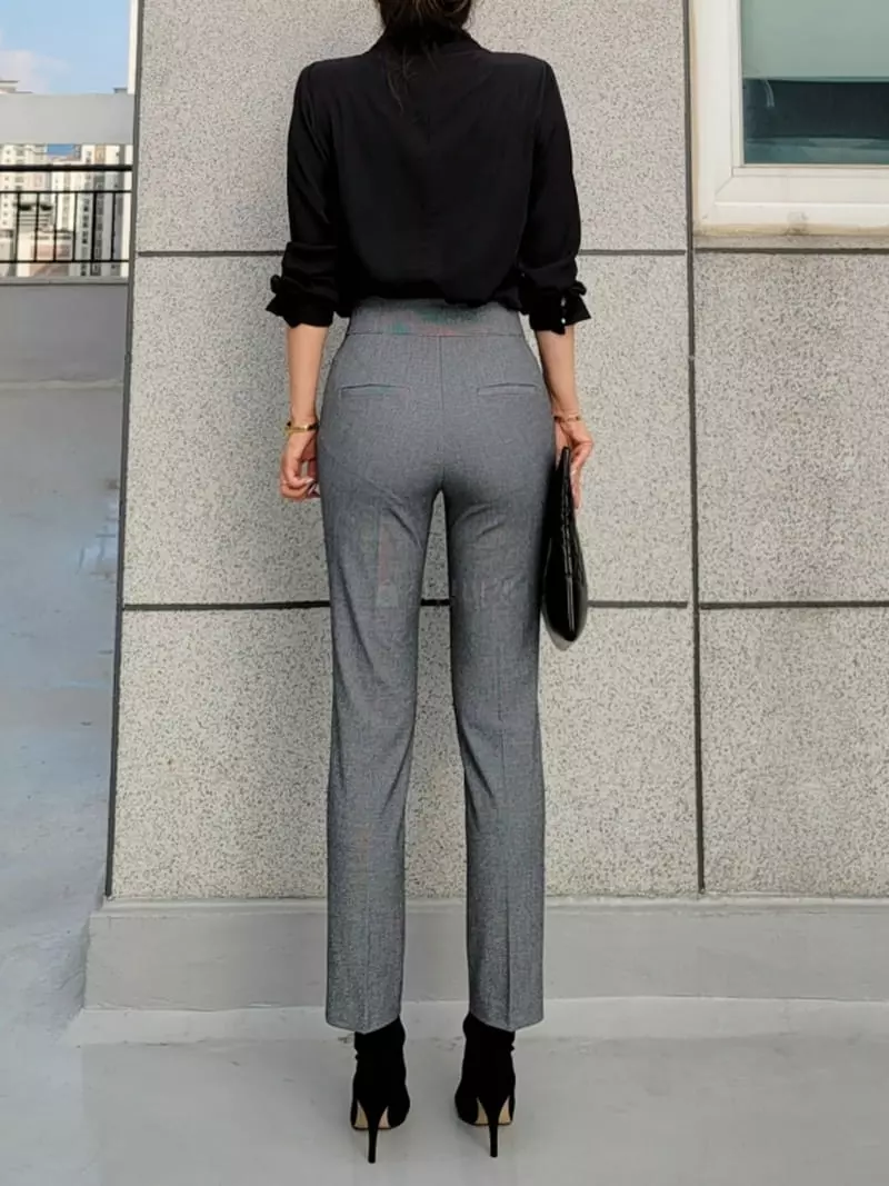 Gratia - Korean Women Fashion - #momslook - Mont Check Span Pants - 4
