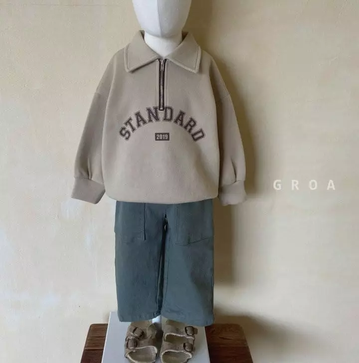 Groa - Korean Children Fashion - #Kfashion4kids - Standard Half Zip-up Sweatshirt - 11