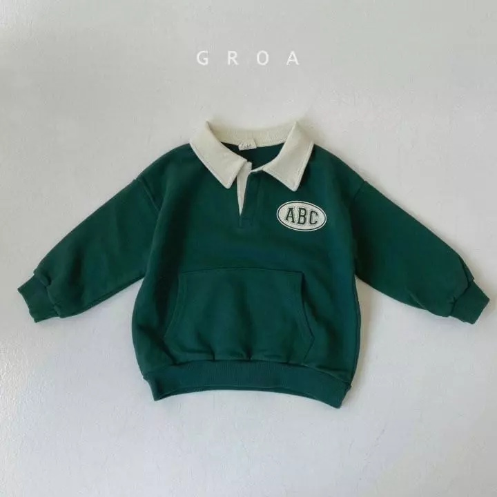 Groa - Korean Children Fashion - #Kfashion4kids - ABC Collar Sweatshirt - 2