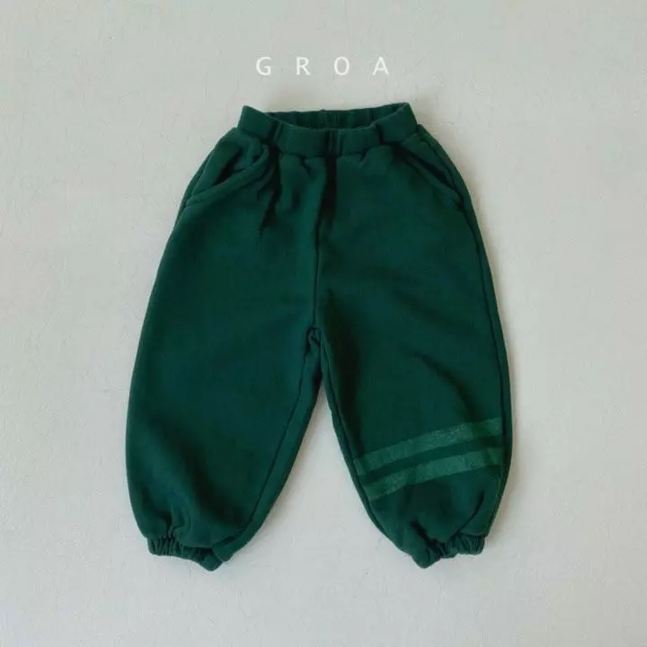 Groa - Korean Children Fashion - #Kfashion4kids - Two Stripes Jogger Pants