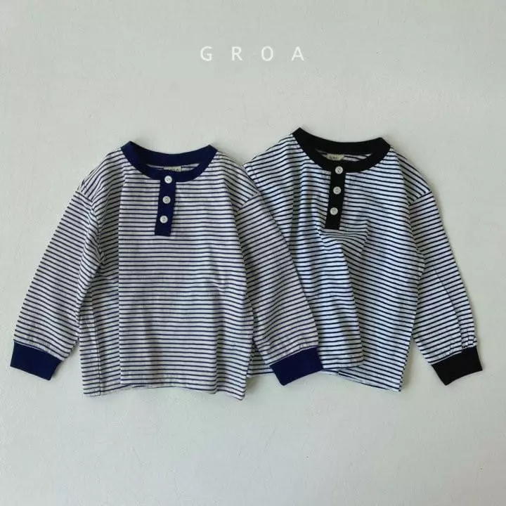 Groa - Korean Children Fashion - #childofig - Stripes Danjak Tee