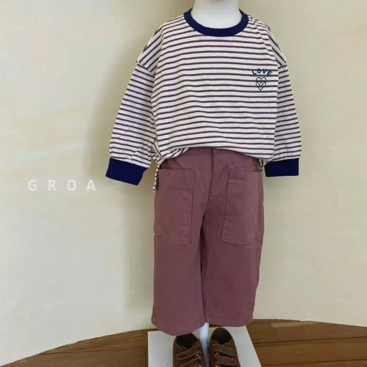 Groa - Korean Children Fashion - #childofig - Luv Stripes Tee - 12