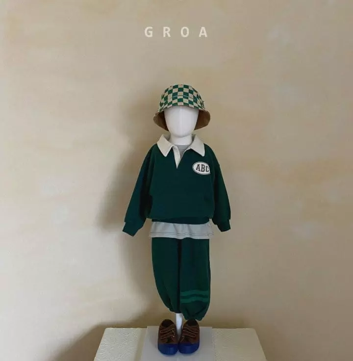 Groa - Korean Children Fashion - #childofig - ABC Collar Sweatshirt - 7