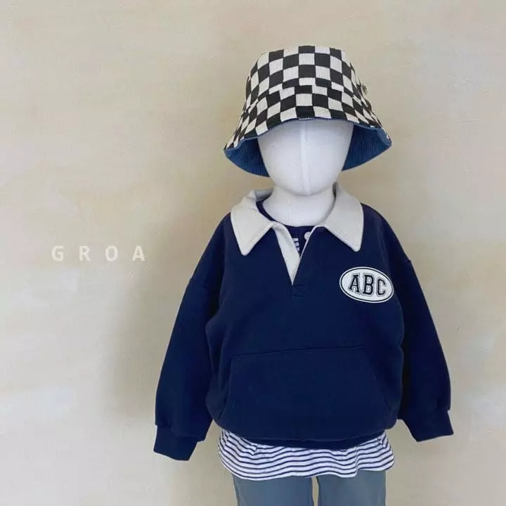 Groa - Korean Children Fashion - #childofig - ABC Collar Sweatshirt - 8