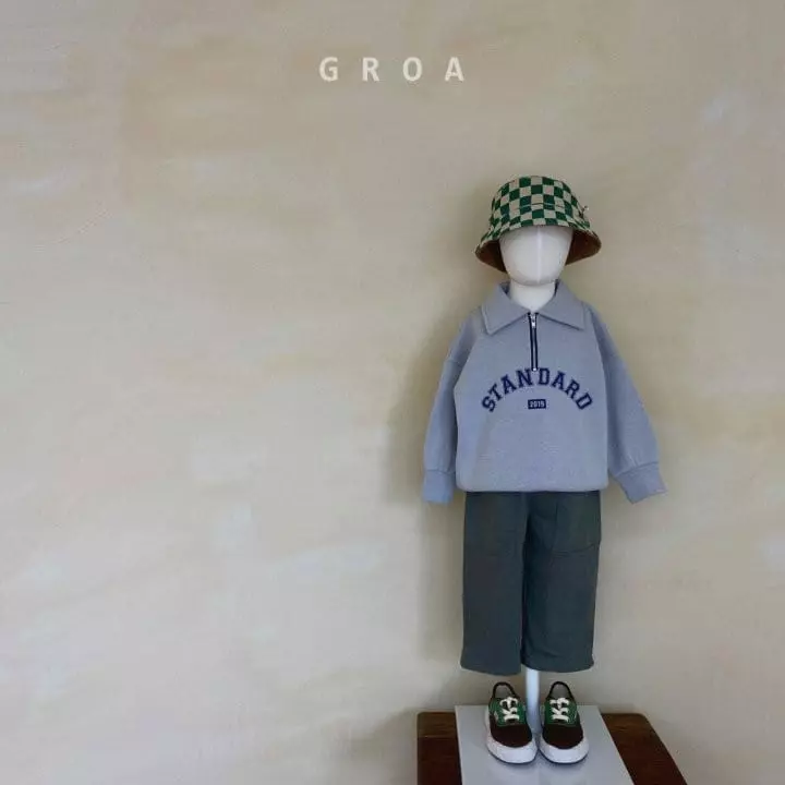 Groa - Korean Children Fashion - #childofig - Standard Half Zip-up Sweatshirt - 4