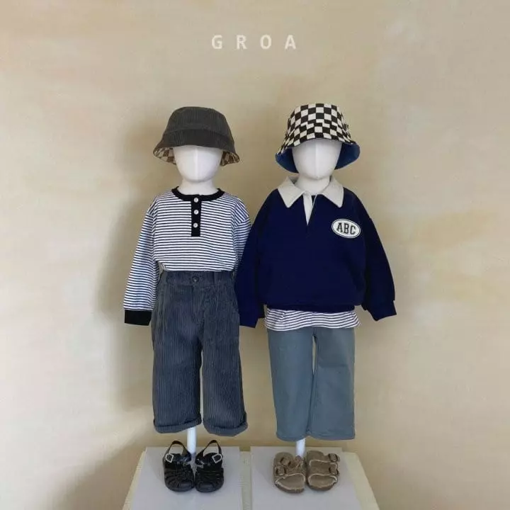 Groa - Korean Children Fashion - #designkidswear - ABC Collar Sweatshirt - 10