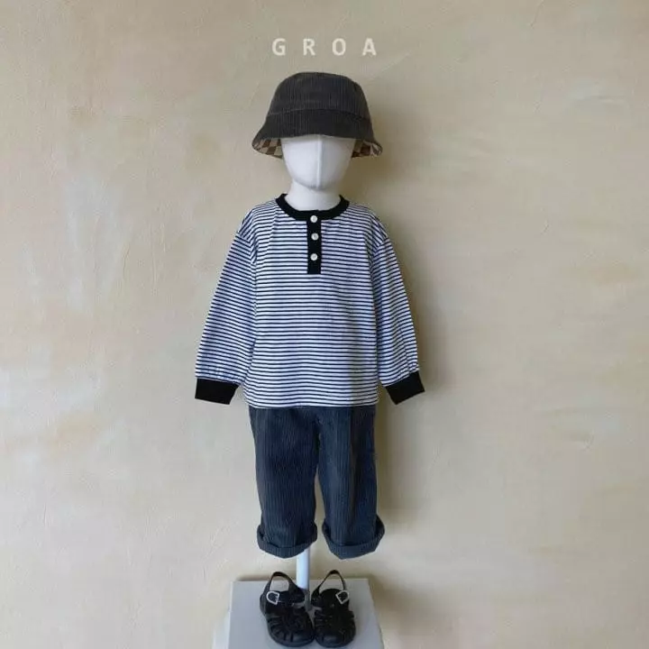 Groa - Korean Children Fashion - #designkidswear - Stripes Danjak Tee - 4