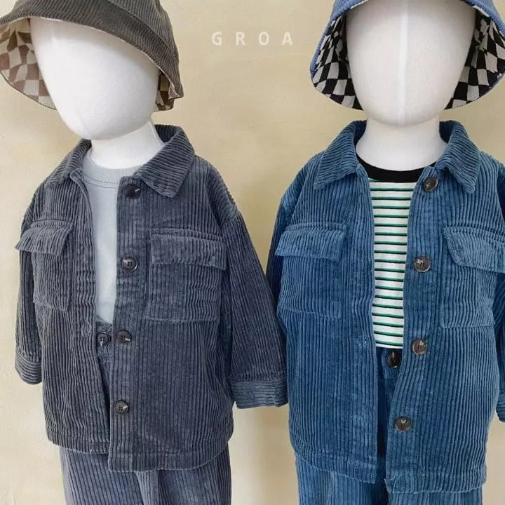 Groa - Korean Children Fashion - #discoveringself - Corduroy Jacket - 2