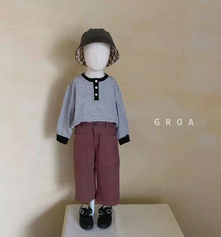 Groa - Korean Children Fashion - #fashionkids - Stripes Danjak Tee - 5