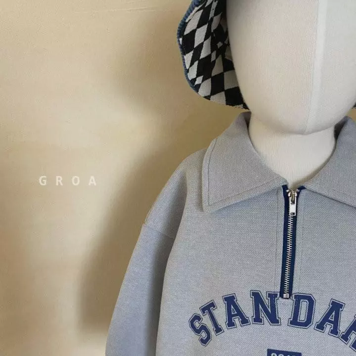 Groa - Korean Children Fashion - #kidsshorts - Standard Half Zip-up Sweatshirt - 8