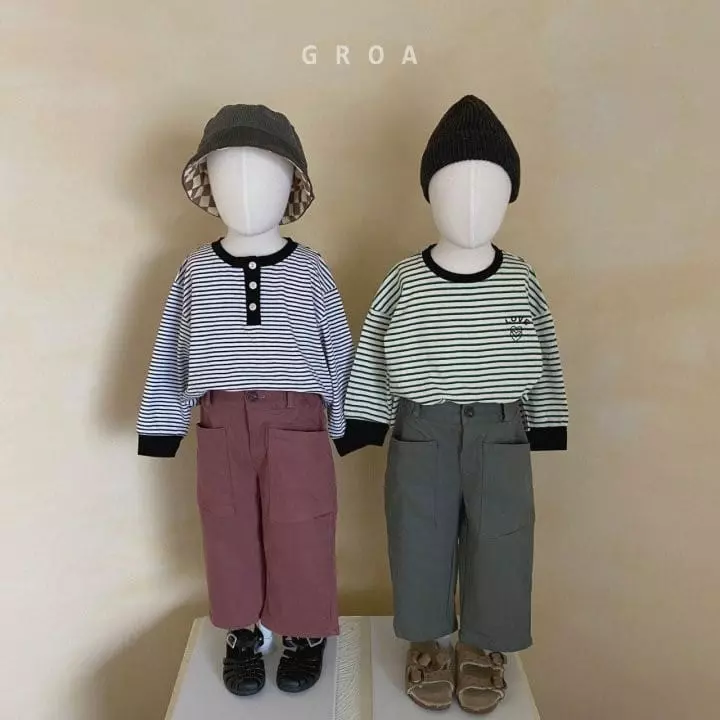 Groa - Korean Children Fashion - #kidsshorts - Stripes Danjak Tee - 6