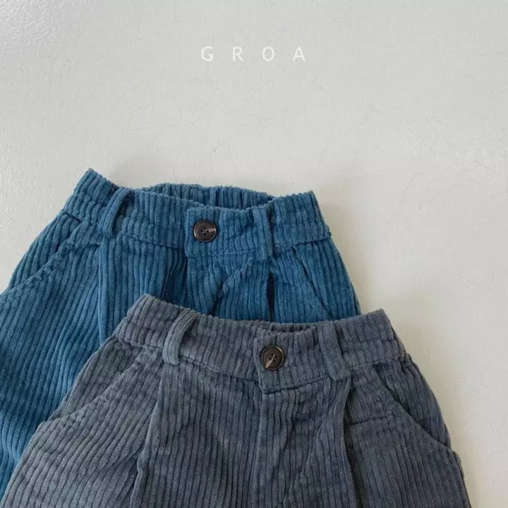Groa - Korean Children Fashion - #kidsshorts - Corduroy Pants - 2