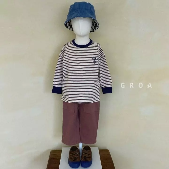 Groa - Korean Children Fashion - #minifashionista - Luv Stripes Tee - 9