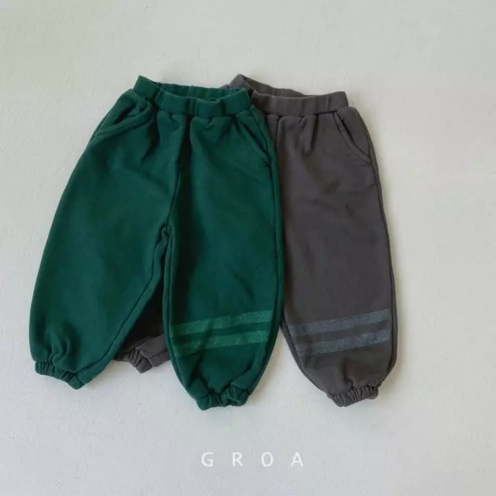 Groa - Korean Children Fashion - #prettylittlegirls - Two Stripes Jogger Pants - 5