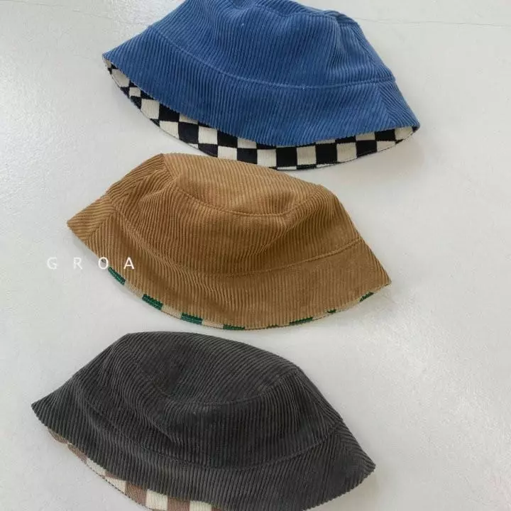 Groa - Korean Children Fashion - #toddlerclothing - Check Rib Bucket Hat - 4