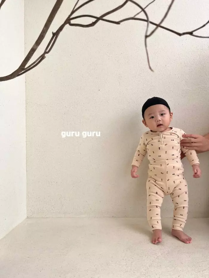 Guru Guru - Korean Baby Fashion - #babyboutique - Tree Top Bottom SET - 10