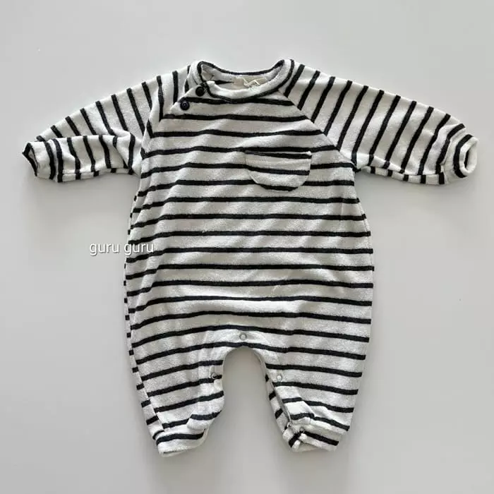 Guru Guru - Korean Baby Fashion - #babyboutiqueclothing - Stripes Bodysuit
