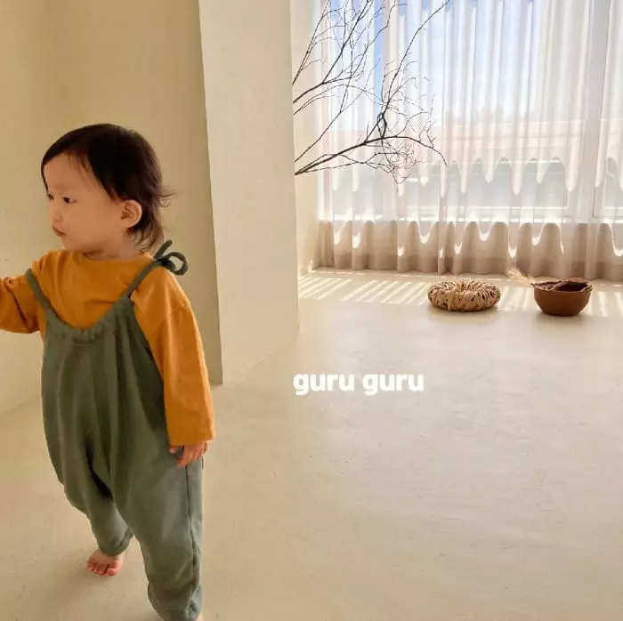 Guru Guru - Korean Baby Fashion - #babyclothing - Terry Dungarees - 12