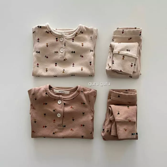 Guru Guru - Korean Baby Fashion - #babygirlfashion - Tree Top Bottom SET