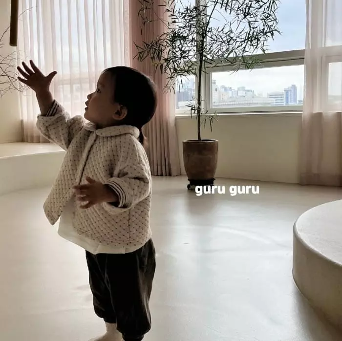 Guru Guru - Korean Baby Fashion - #babylifestyle - SNow Floer Quilting Jumper - 5