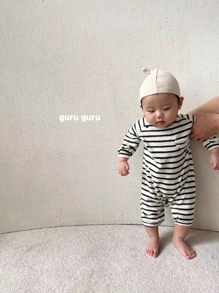 Guru Guru - Korean Baby Fashion - #babyoninstagram - Stripes Bodysuit - 7