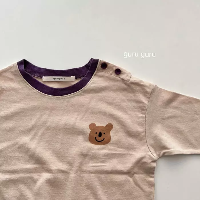Guru Guru - Korean Baby Fashion - #babyoninstagram - Bear Tee