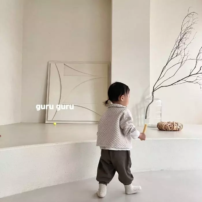 Guru Guru - Korean Baby Fashion - #babyoninstagram - SNow Floer Quilting Jumper - 6
