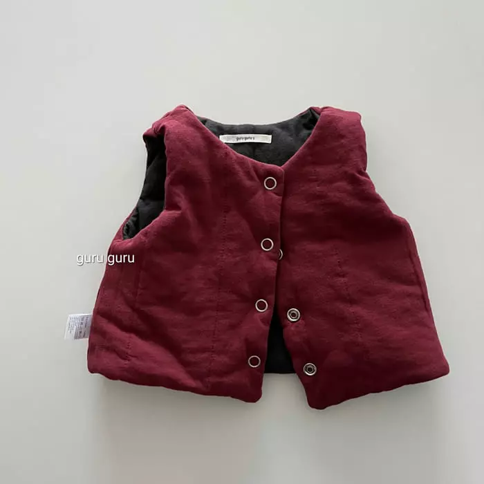 Guru Guru - Korean Baby Fashion - #babyoutfit - Reversible Vest - 2