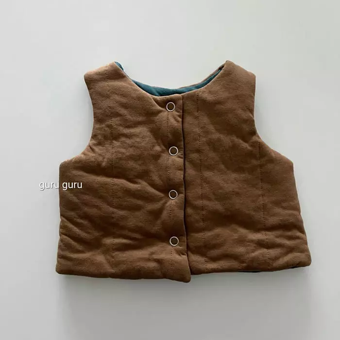 Guru Guru - Korean Baby Fashion - #babyoutfit - Reversible Vest - 3