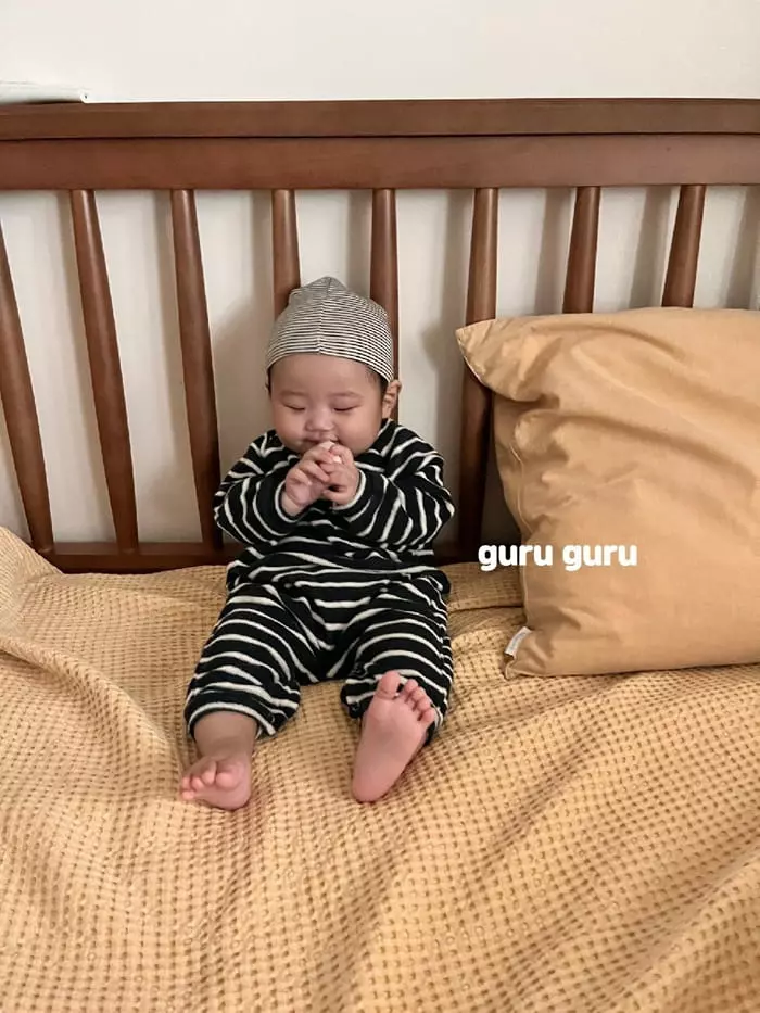 Guru Guru - Korean Baby Fashion - #babyoutfit - Stripes Bodysuit - 10